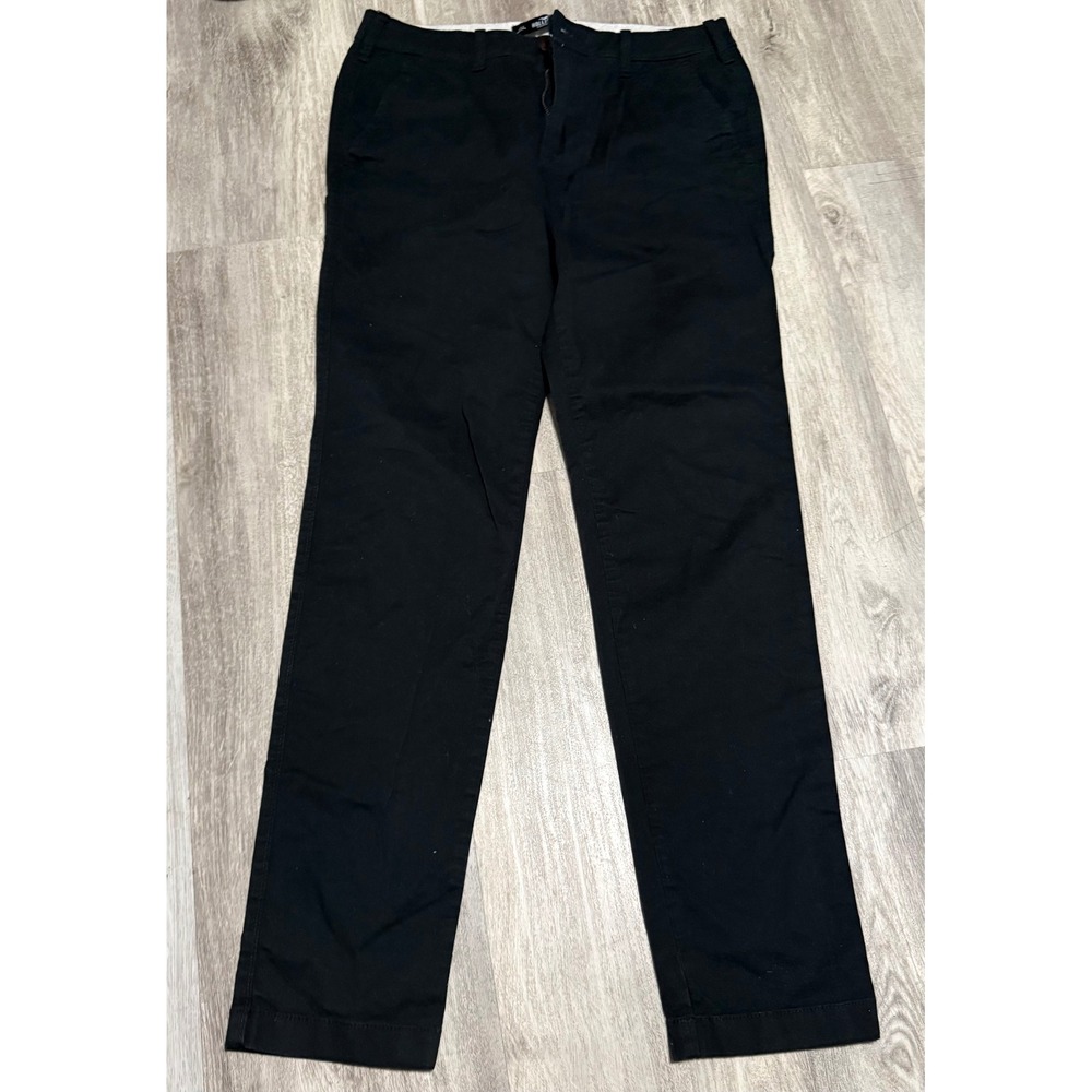 Hollister Epic Flex Skinny Chino Pants Mens 31x32 Black Slim Trousers